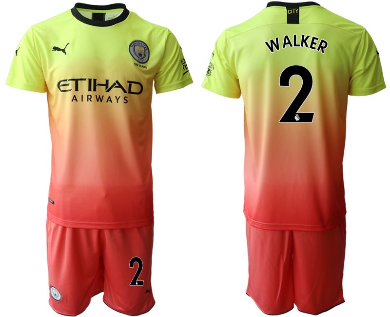 Men 2019-2020 club Manchester City away #2 yellow Soccer Jerseys->manchester city jersey->Soccer Club Jersey